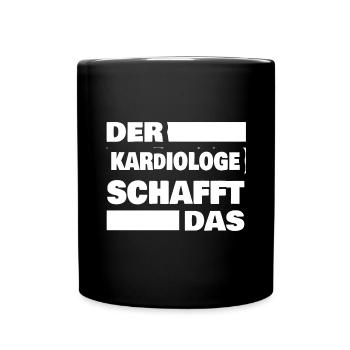 Geschenk für Kardiologe - Tasse einfarbig - Schwarz - Vorne