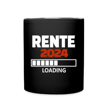 Rente 2024 loading - Tasse einfarbig - Schwarz - Vorne