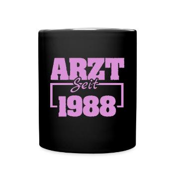 Dermatologe 1988 - Tasse einfarbig - Schwarz - Vorne
