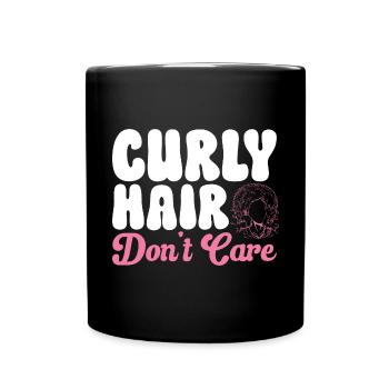 Curly Hair Afro Curls Natural Hair - Full Colour Mug - black - Front