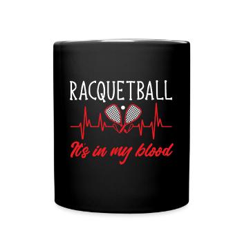 Racquetball Spieler Racquetball - Tasse einfarbig - Schwarz - Vorne