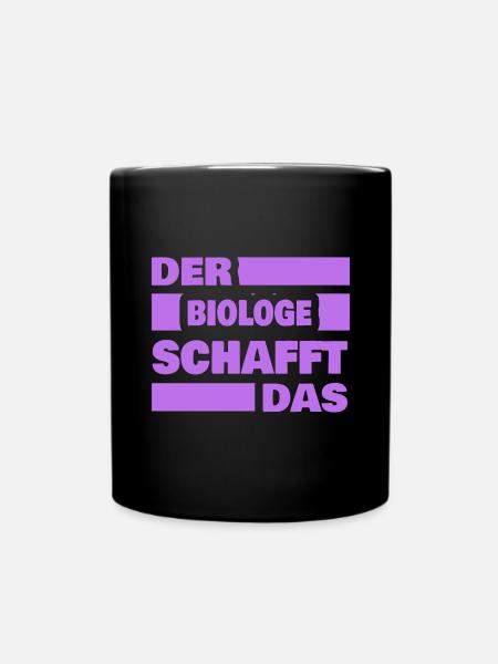 Geschenk für Biologe - Tasse einfarbig - Schwarz