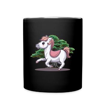 poney chevaux cheval enfants bébé enfant - Mug uni - noir - Devant