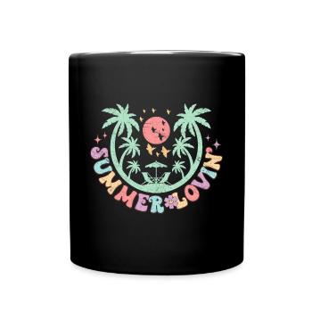 Summer Lovin' - Retro Design - Full Colour Mug - black - Front