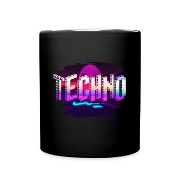 Techno - Mug uni - noir - Devant