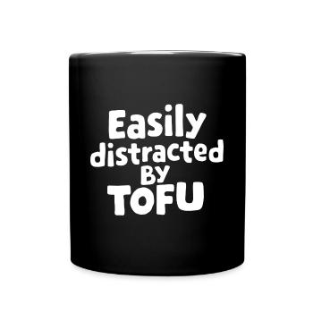 Tofu Lustiges - Tasse einfarbig - Schwarz - Vorne