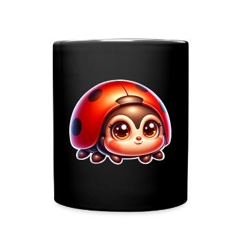 Marienkäfer - Tasse einfarbig - Schwarz - Vorne
