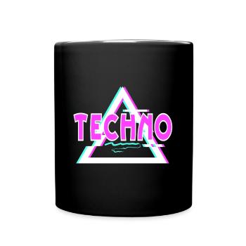 Techno - Mug uni - noir - Devant