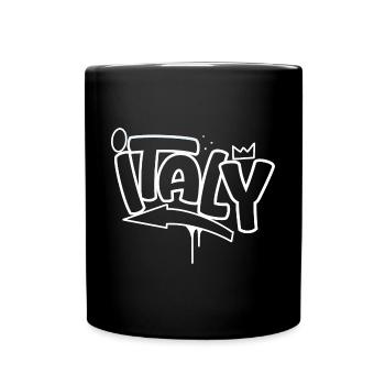 Italie Graffiti - Mug uni - noir - Devant