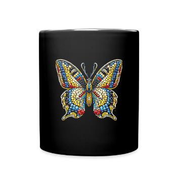 Butterfly: Artistic design for nature lovers - Full Colour Mug - black - Front