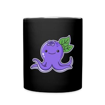 Conception de bleuet pieuvre pour les amateurs de kraken - Mug uni - noir - Devant