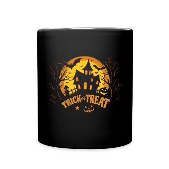 Maison hantée d’Halloween - effrayant - trick or treat - Mug uni - noir - Devant