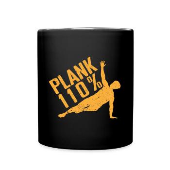 Fitness Fanatics Plank 110% Calisthenics Gym - Tasse einfarbig - Schwarz - Vorne