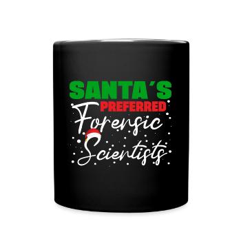 Santa`s Preferred Forensic Psychologist Gift Idea - Tasse einfarbig - Schwarz - Vorne