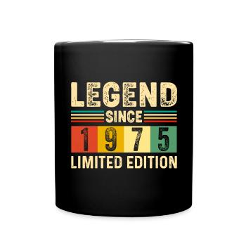 Légende Depuis 1975 Anniversaire 50 ans 50 Jahre - Mug uni - noir - Devant