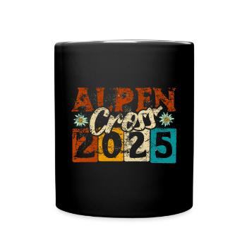Alpen Cross 2025 - Cycling Hiking Routes - Full Colour Mug - black - Front