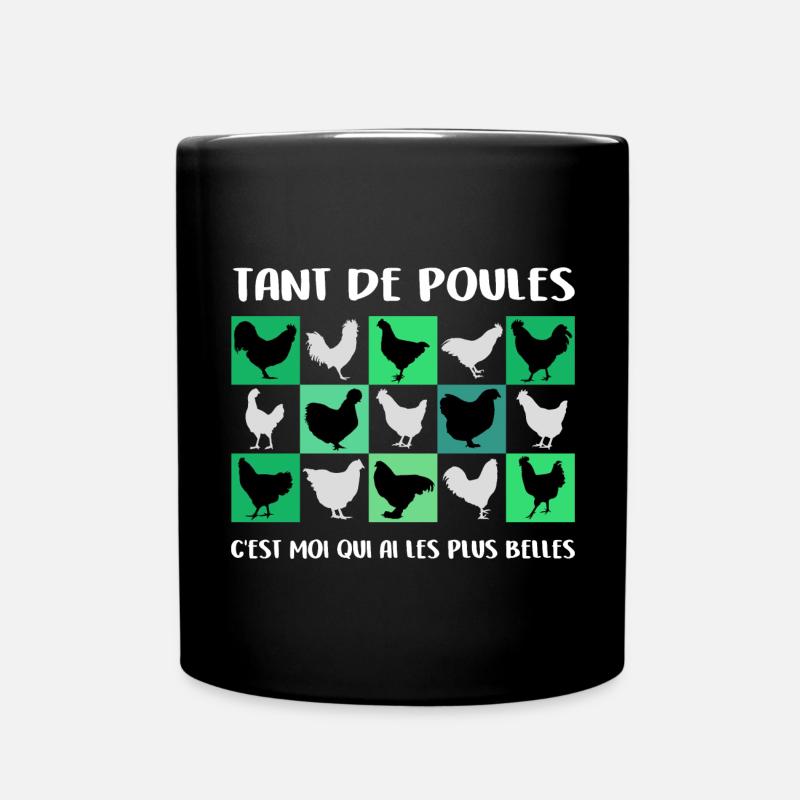 Les plus belles poules Graphique de poules - Mug uni - noir