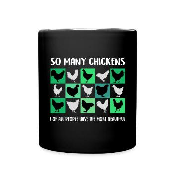 J’ai les plus belles poules - Mug uni - noir - Devant