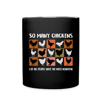J’ai les plus belles poules - Mug uni - noir - Devant