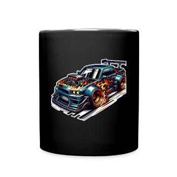 Sportwagen Tuning Auto - Tasse einfarbig - Schwarz - Vorne