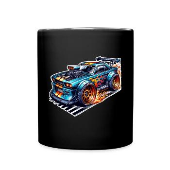 Sportwagen Tuning Auto - Tasse einfarbig - Schwarz - Vorne