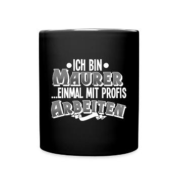 Maurer - Tasse einfarbig - Schwarz - Vorne