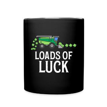 Loads Of Luck St. Patrick's Day Erntemaschine - Tasse einfarbig - Schwarz - Vorne