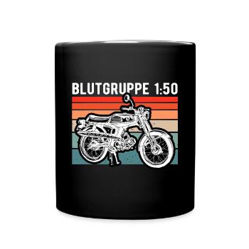 Moped Mofa S50 DDR Osten Ostalgie Ostdeutschland - Tasse einfarbig - Schwarz - Vorne