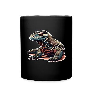 Komodowaran Komodo Dragon - Tasse einfarbig - Schwarz - Vorne