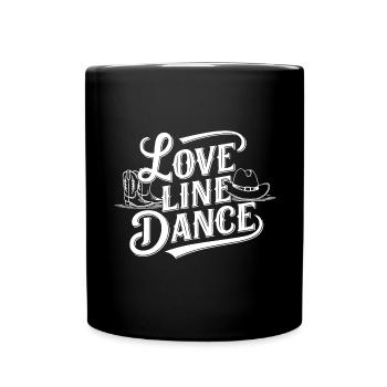 Line Dancing Country Dance - Line Dance Tanzen - Full Colour Mug - black - Front