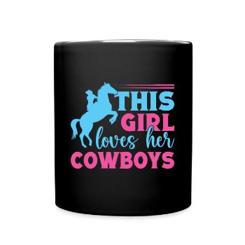 Western Rider Cette fille aime ses cow-boys Cowgirls - Mug uni - noir - Devant