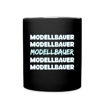 Geschenk für Modellbauer - Tasse einfarbig - Schwarz - Vorne