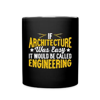Architekt - Tasse einfarbig - Schwarz - Vorne