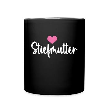 Stiefmama Bonus Mama Mutter Muttertag Stiefmutter - Tasse einfarbig - Schwarz - Vorne