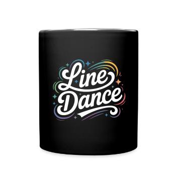 Line Dance mein Hobby - meine Passion - mein Ding - Tasse einfarbig - Schwarz - Vorne