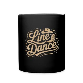 Line Dance mein Hobby - meine Passion - mein Ding - Tasse einfarbig - Schwarz - Vorne