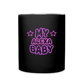 Alexa als Vorname - Tasse einfarbig - Schwarz - Vorne