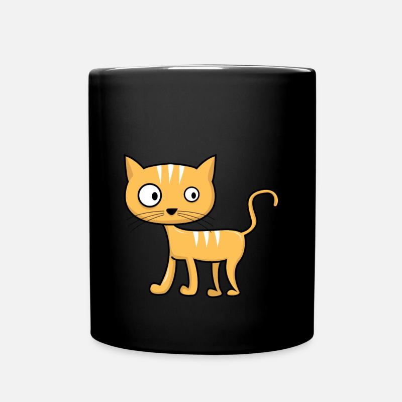 Katze - Tasse einfarbig - Schwarz
