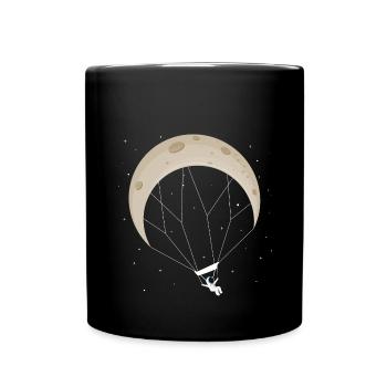 Parachutiste shirt & cadeau de l’astronaute - Mug uni - noir - Devant