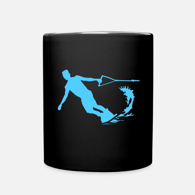 Wakeboarder T-Shirt & Geschenkidee Wakeboard - Tasse einfarbig - Schwarz