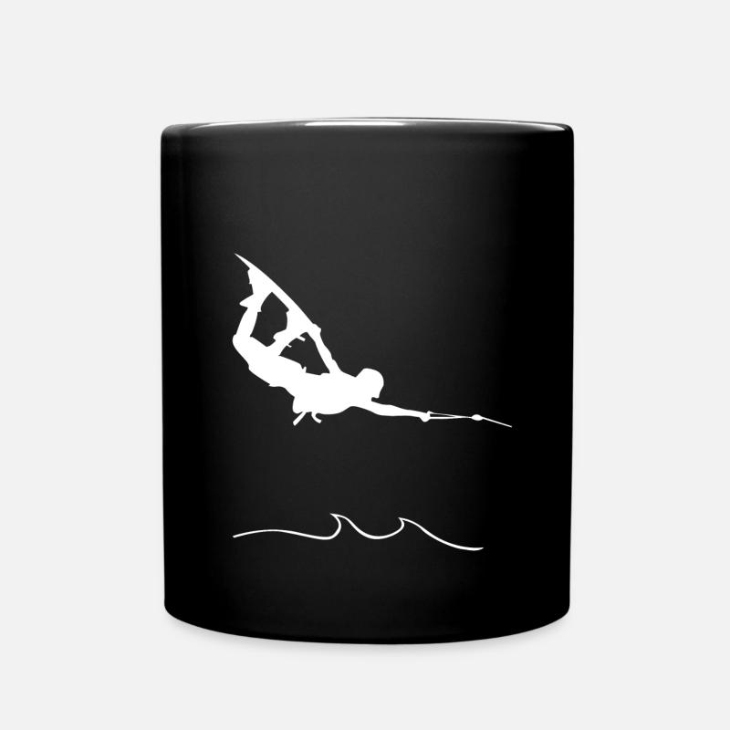 Wakeboard Trick & T-Shirt Gift - Full Colour Mug - black