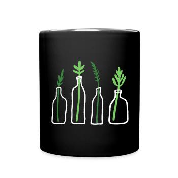 Plant Graphic Plant In Bottle - Full Colour Mug - black - Front