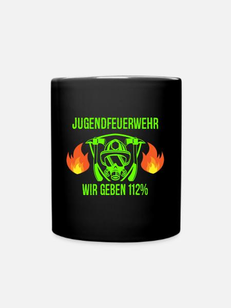 Jugendfeuerwehr Feuerwehrmann Feuerwehr Geschenk - Tasse einfarbig - Schwarz