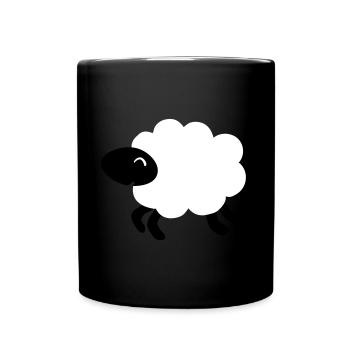 Sheep lamb - Full Colour Mug - black - Front