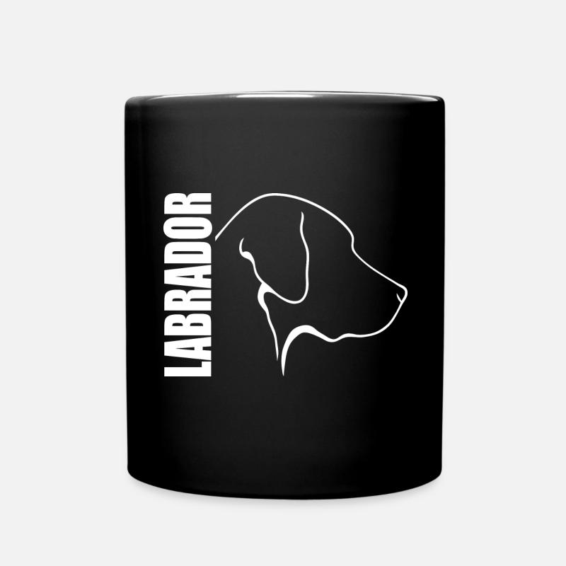 LABRADOR Profil Labbi Hund Hunde Wilsigns - Tasse einfarbig - Schwarz