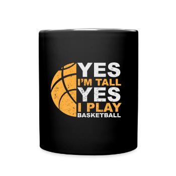 Basketballer Basketballerin Basketball Geschenk - Tasse einfarbig - Schwarz - Vorne