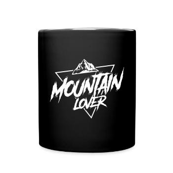 Mountain lover berge - Tasse einfarbig - Schwarz - Vorne