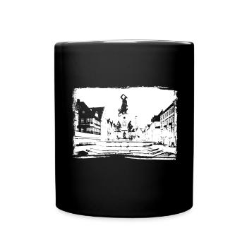 Hercules fountain Augsburg - Full Colour Mug - black - Front