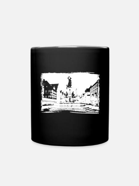 Hercules fountain Augsburg - Full Colour Mug - black