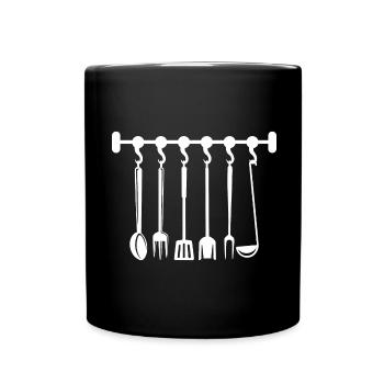 Kitchen accessories for chefs - Full Colour Mug - black - Front